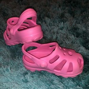 Pink infant Crocs 3M